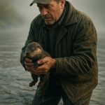 Ribar je spasio mladunče vidre iz zaleđene rijeke – i godinama kasnije, vratila se… ali ne sama