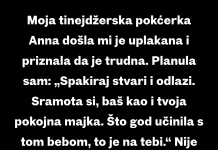 Moja tinejdžerska pokćerka Anna došla mi je uplakana i priznala da je trudna. Planula sam:
