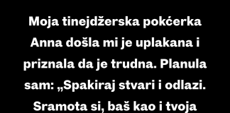 Moja tinejdžerska pokćerka Anna došla mi je uplakana i priznala da je trudna. Planula sam: