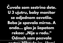 “Čuvala sam sestrino dete. U 3 ujutru, baby monitor se odjednom upalio…”