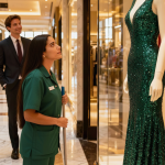 Nakon 7 godina od razvoda, pronašao je svoju bivšu ženu kako radi kao čistačica, tiho gledajući haljinu vrednu milion dolara iza izloga.