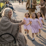 Slepe trojke milionera iznenada su dotrčale do nepoznate žene, nazvavši je bakom: kada je izgovorila ime njegove žene, on se skamenio.