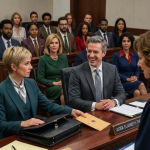 Deset minuta nakon početka ročišta, moj muž je iznenada počeo glasno da se smije u prepunoj sudnici u Atlanti.