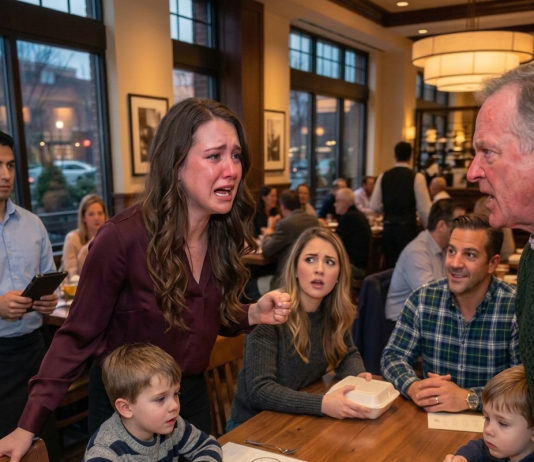 „Moj otac je rekao mojoj djeci da mogu jesti kad dođemo kući, dok je moja sestra pakovala obrok za svoju. Svi su se smijali kao da treba da to prihvatim. A onda se konobar vratio — i ja sam ustala…