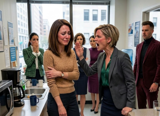 Maskirana i zaposlena tajno u firmi svog muža, napravila sam jedan jednostavan potez za ručkom — uzela sam njegovu čašu vode i popila gutljaj