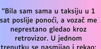 VOZILA se taksijem posle PONOĆI a onda je pretrnula od STRAHA , shvatila je ko je VOZAČ!